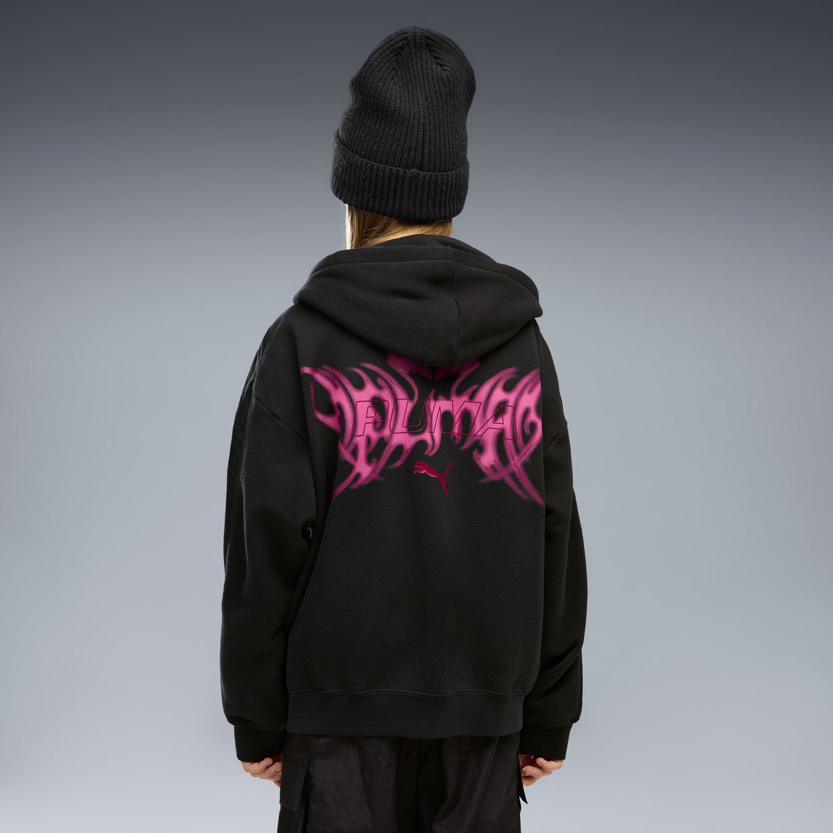 Sudadera con capucha y cremallera oversized juvenil Midnight Shadow T7 – PUMA BLACK – vista 2