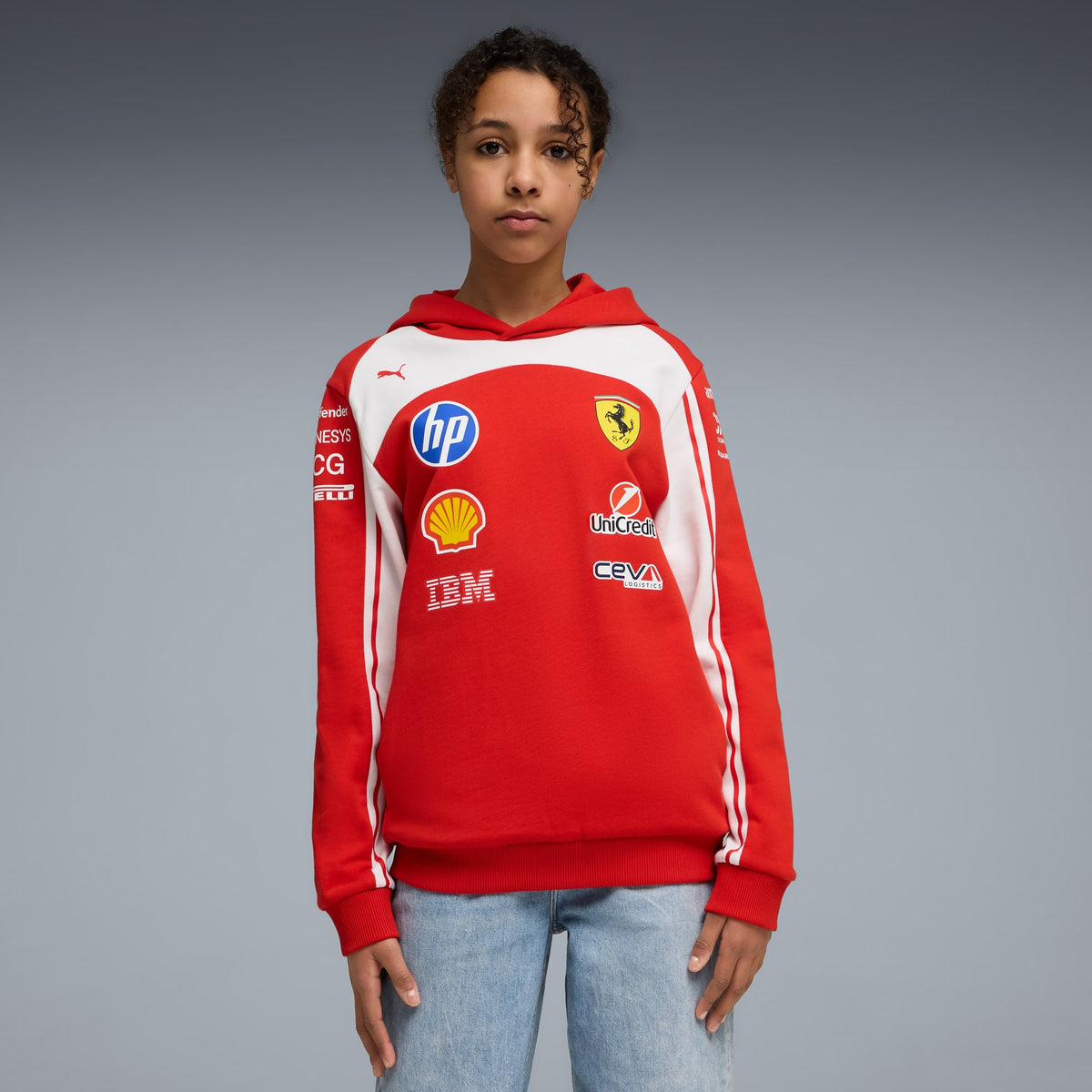 Sudadera con gorro Scuderia Ferrari HP Réplica para adolescentes – PUMA Red – vista 1