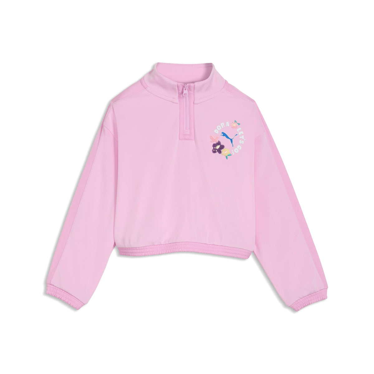 Sudadera relajada T7 con media cremallera para niñas PUMA x DORA LA EXPLORADORA – Mauve Glow – vista 4