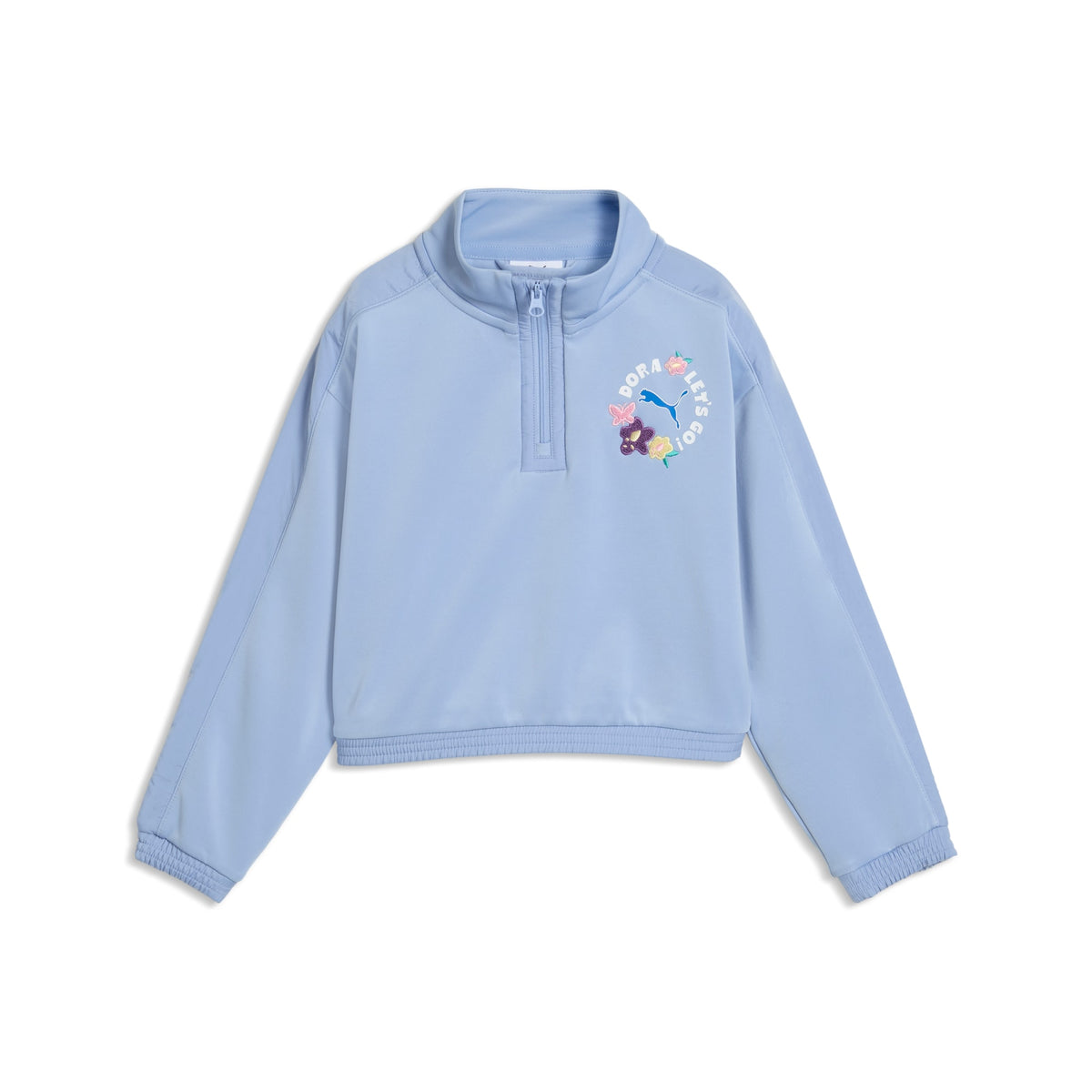 Sudadera relajada T7 con media cremallera para niñas PUMA x DORA LA EXPLORADORA – Chambray Blue – vista 4