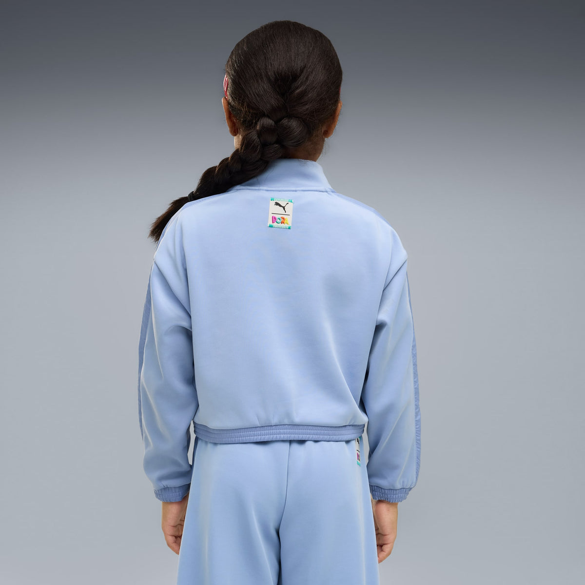Sudadera relajada T7 con media cremallera para niñas PUMA x DORA LA EXPLORADORA – Chambray Blue – vista 2