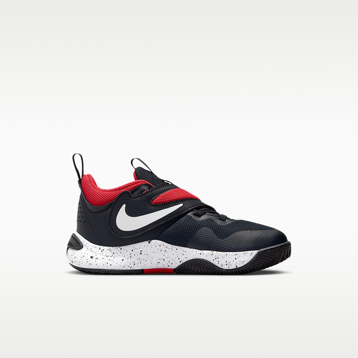 Nike Team Hustle D 11 – Negro/Blanco/Rojo universitario – vista 3