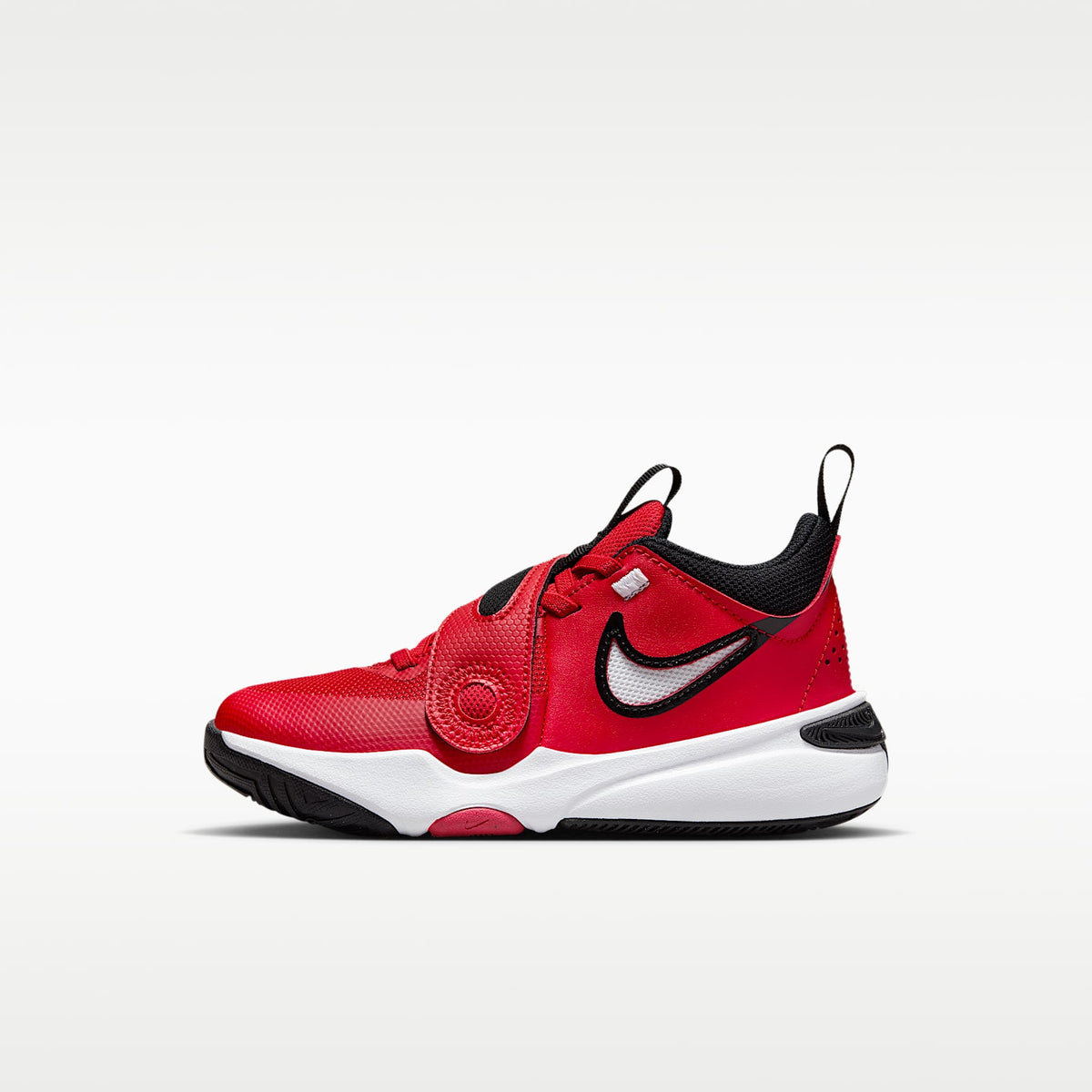 Nike Team Hustle D 11 – Rojo universitario/Blanco/Negro – vista 1