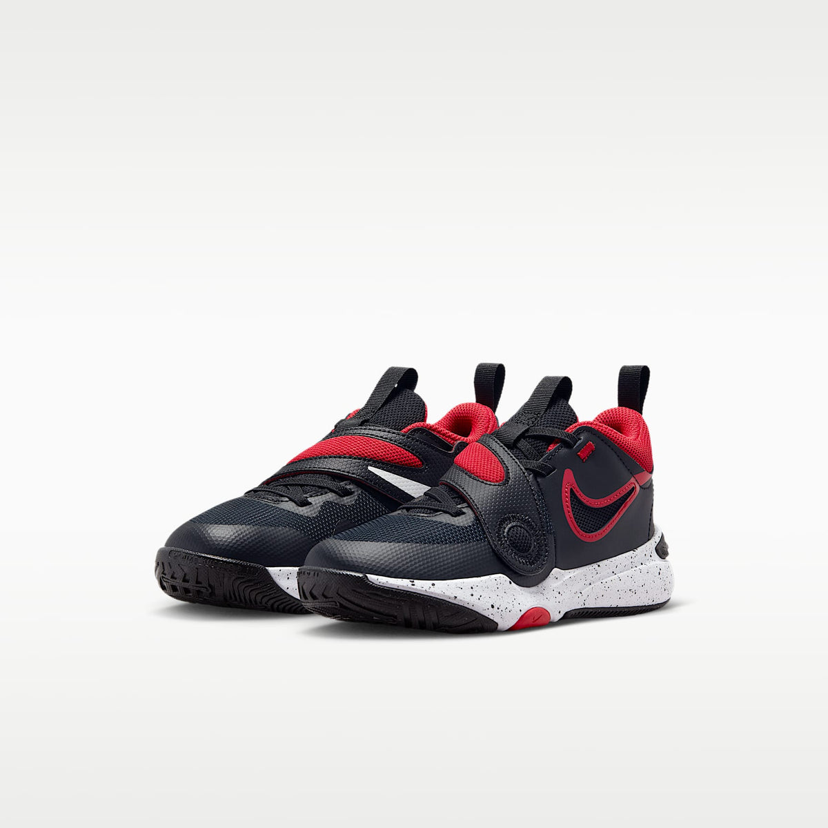 Nike Team Hustle D 11 – Negro/Blanco/Rojo universitario – vista 5