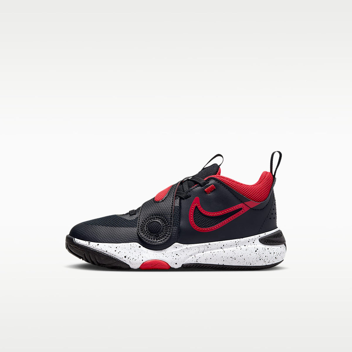 Nike Team Hustle D 11 – Negro/Blanco/Rojo universitario – vista 1