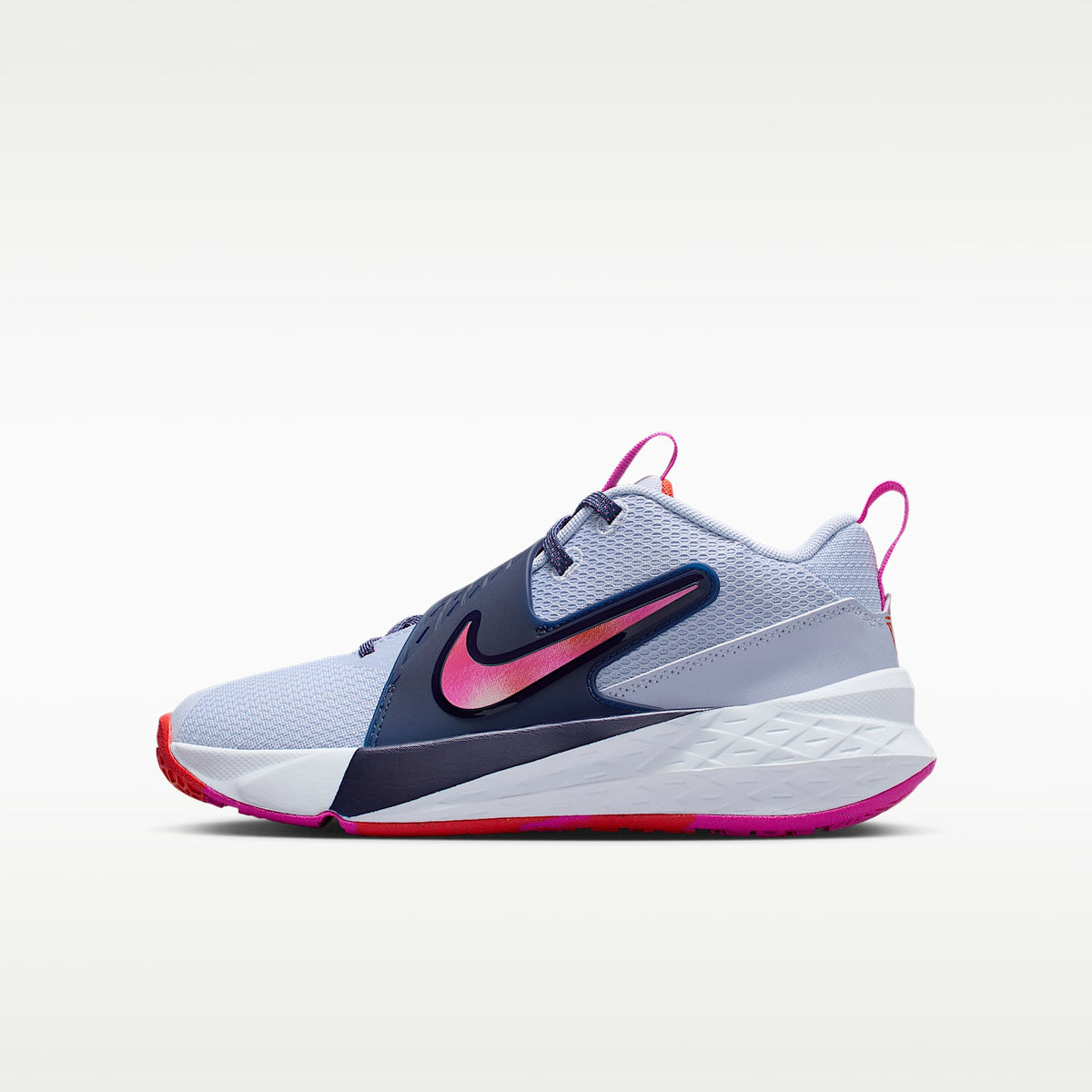 Nike Team Hustle D 12 – Fantasma/Azul marino medianoche/Rojo picante/Rosa pasión – vista 1