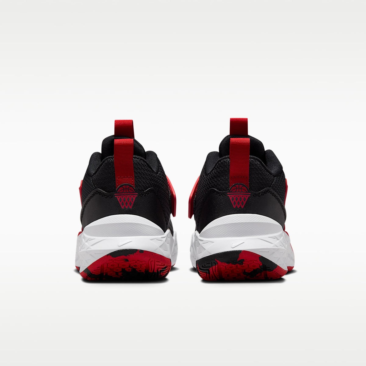 Nike Team Hustle D 12 – Negro/Rojo universitario/Blanco – vista 6