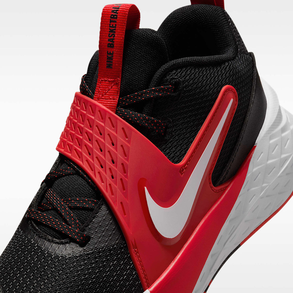 Nike Team Hustle D 12 – Negro/Rojo universitario/Blanco – vista 7