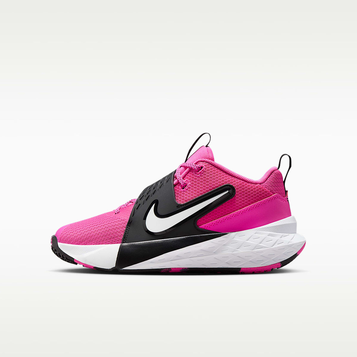 Nike Team Hustle D 12 – Fucsia láser/Negro/Blanco – vista 1