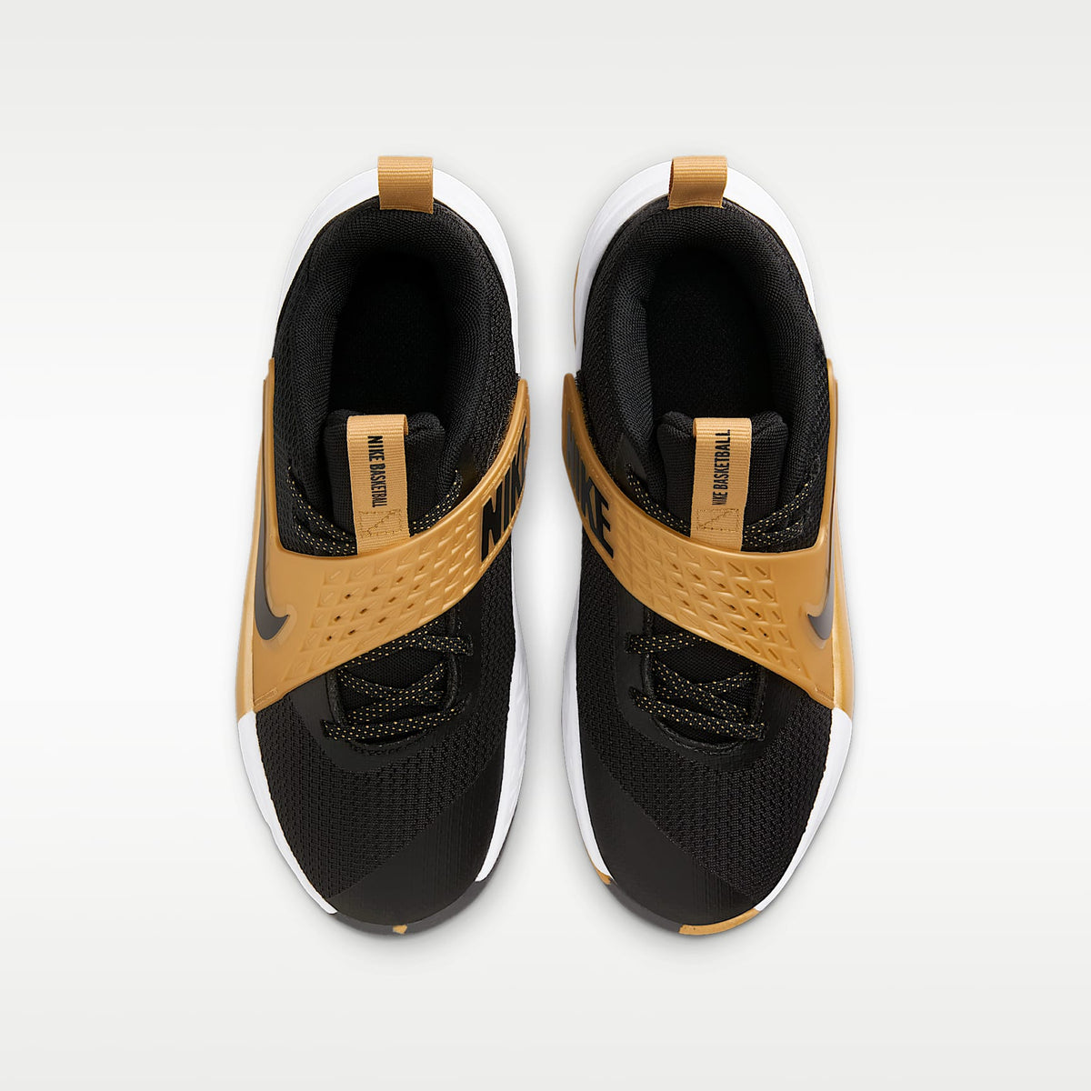 Nike Team Hustle D 12 – Negro/Oro metalizado/Blanco/Negro – vista 4