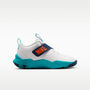 Nike Team Hustle D 12 – Blanco cumbre/Energía/Azul marino medianoche/Naranja seguridad – vista 3