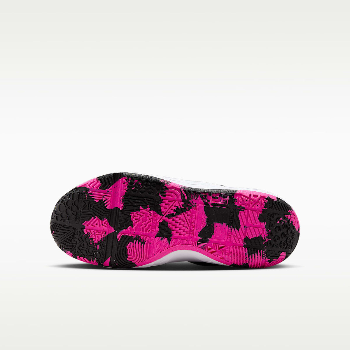 Nike Team Hustle D 12 – Fucsia láser/Negro/Blanco – vista 2
