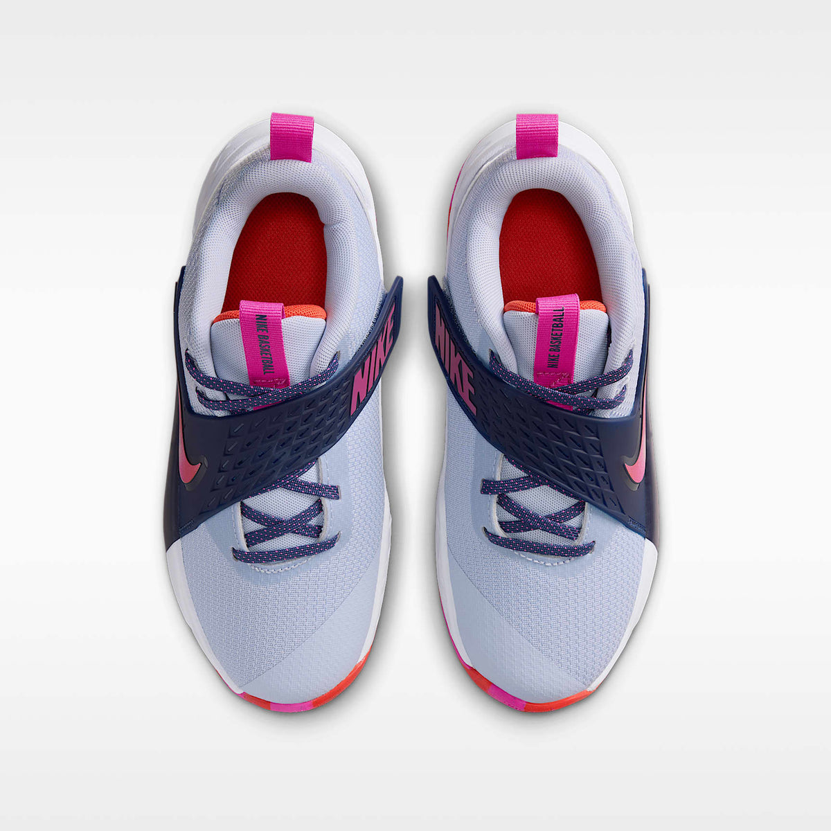 Nike Team Hustle D 12 – Fantasma/Azul marino medianoche/Rojo picante/Rosa pasión – vista 4
