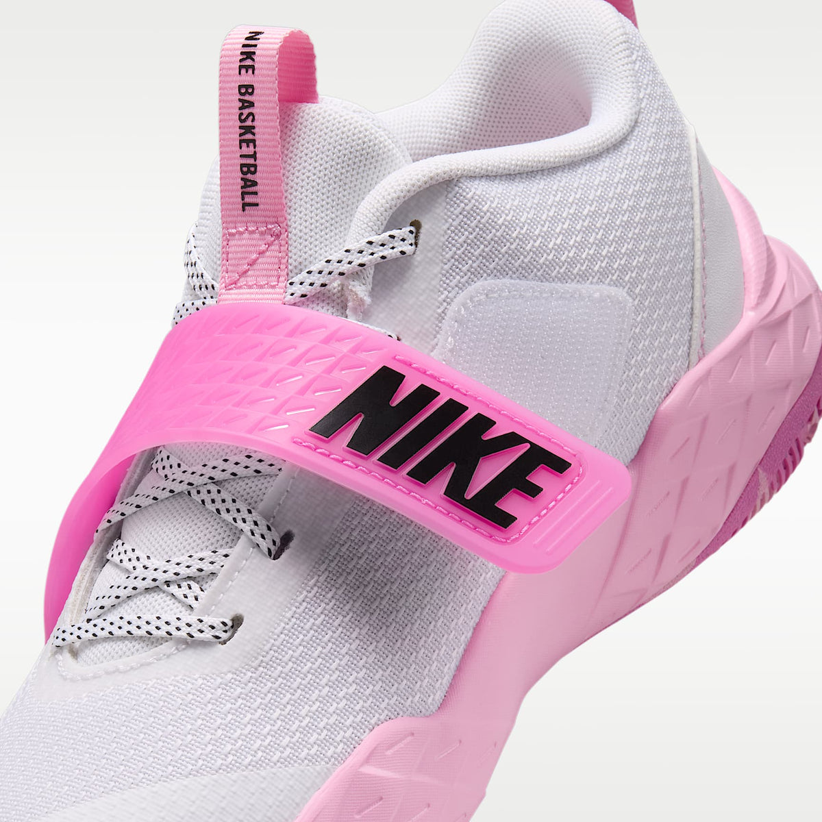Nike Team Hustle D 12 – Blanco/Rosa amanecer/Rosa alegre/Negro – vista 9