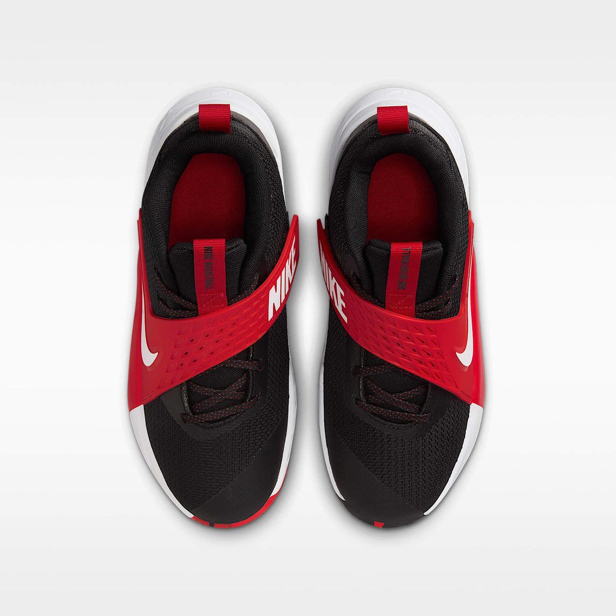 Nike Team Hustle D 12 – Negro/Rojo universitario/Blanco – vista 4