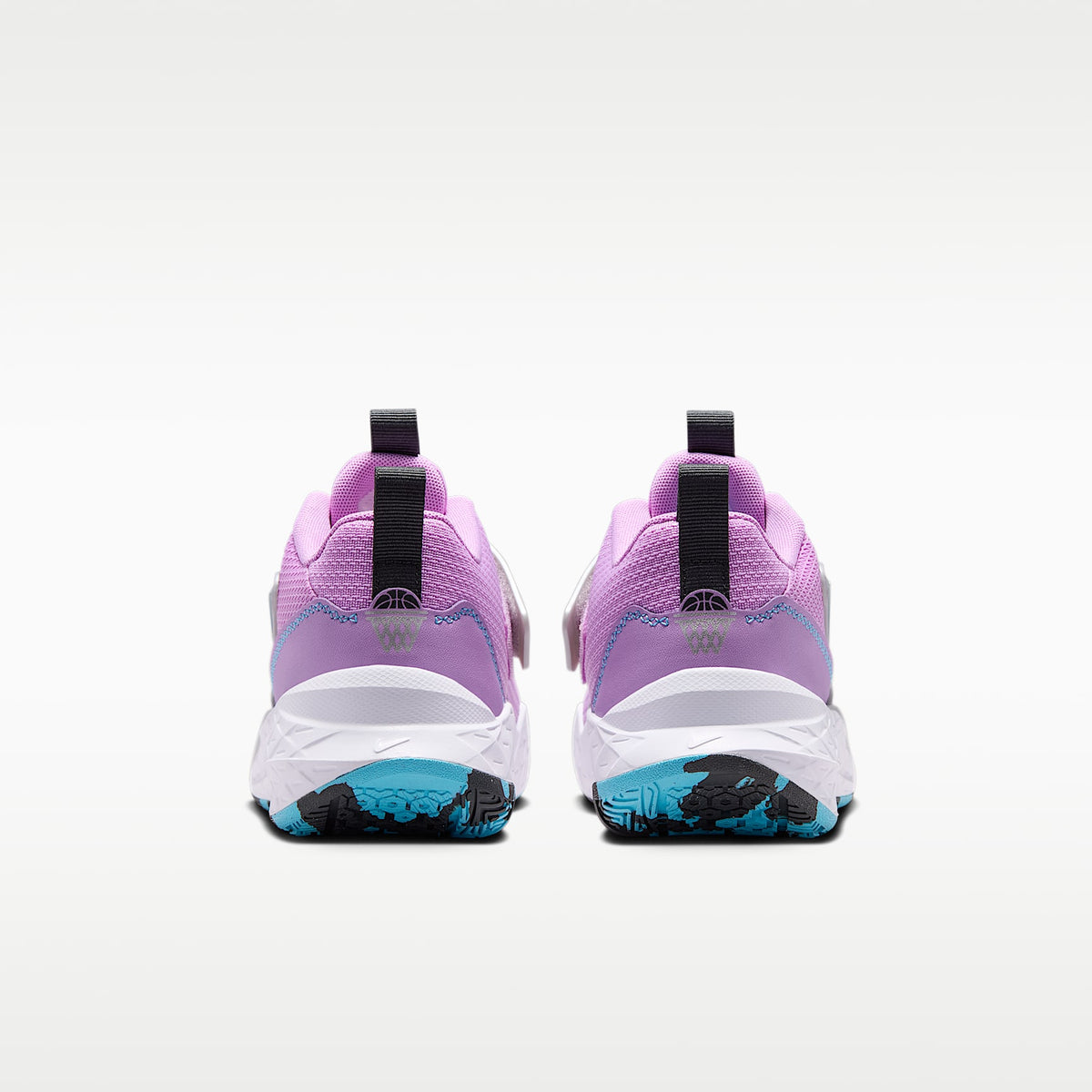 Nike Team Hustle D 12 – Fucsia resplandor/Plata metalizado/Plata liso/Azul báltico – vista 6