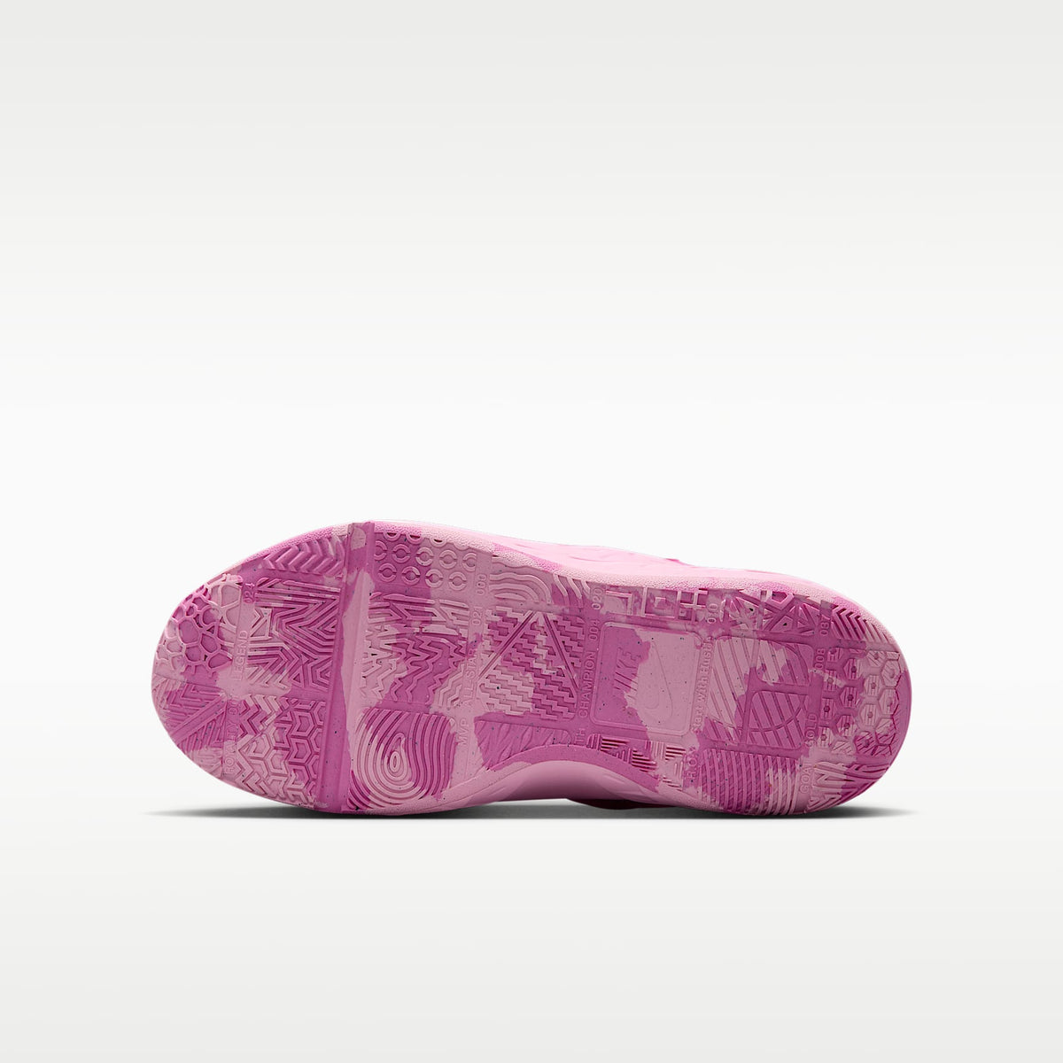 Nike Team Hustle D 12 – Blanco/Rosa amanecer/Rosa alegre/Negro – vista 2
