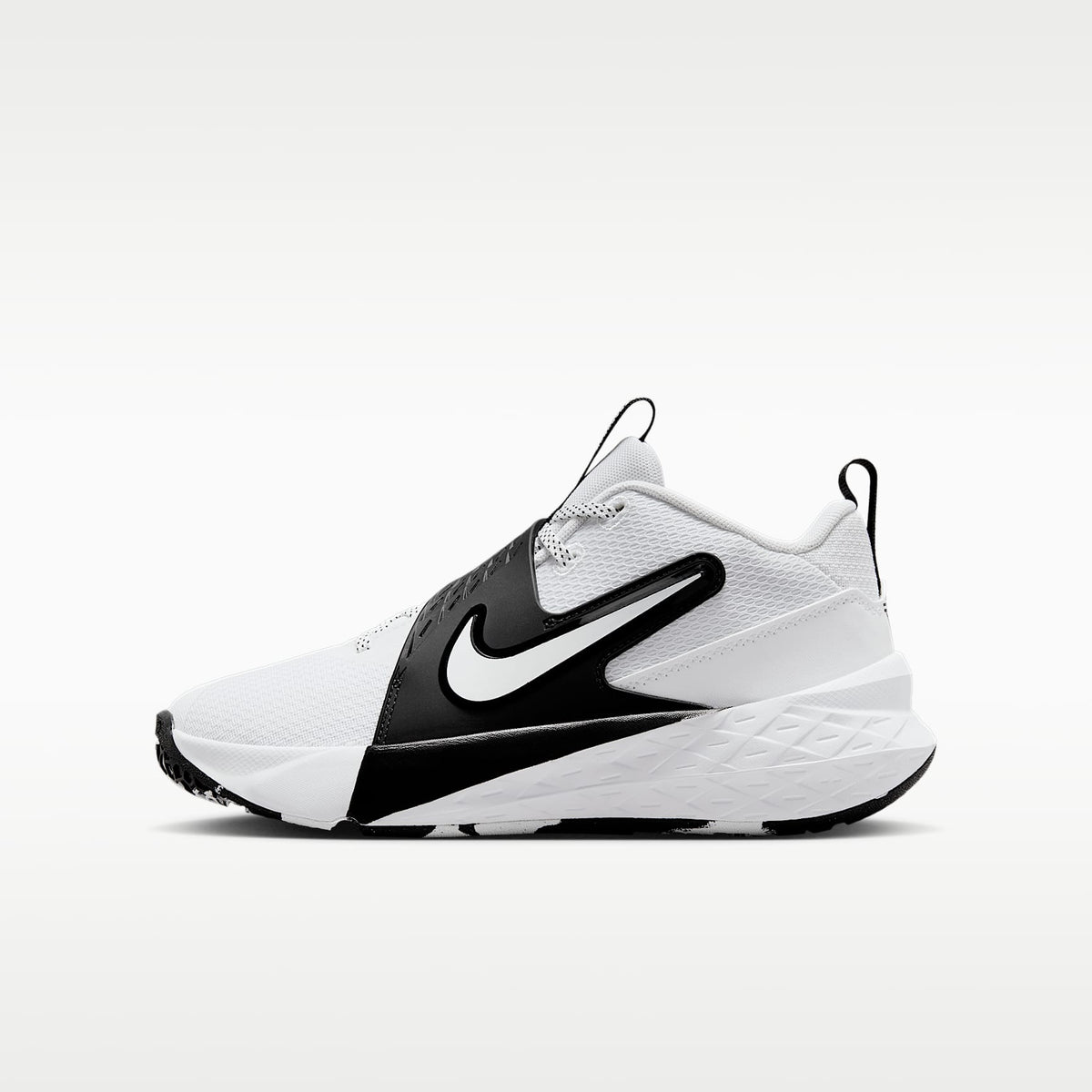 Nike Team Hustle D 12 – Blanco/Negro/Blanco – vista 1