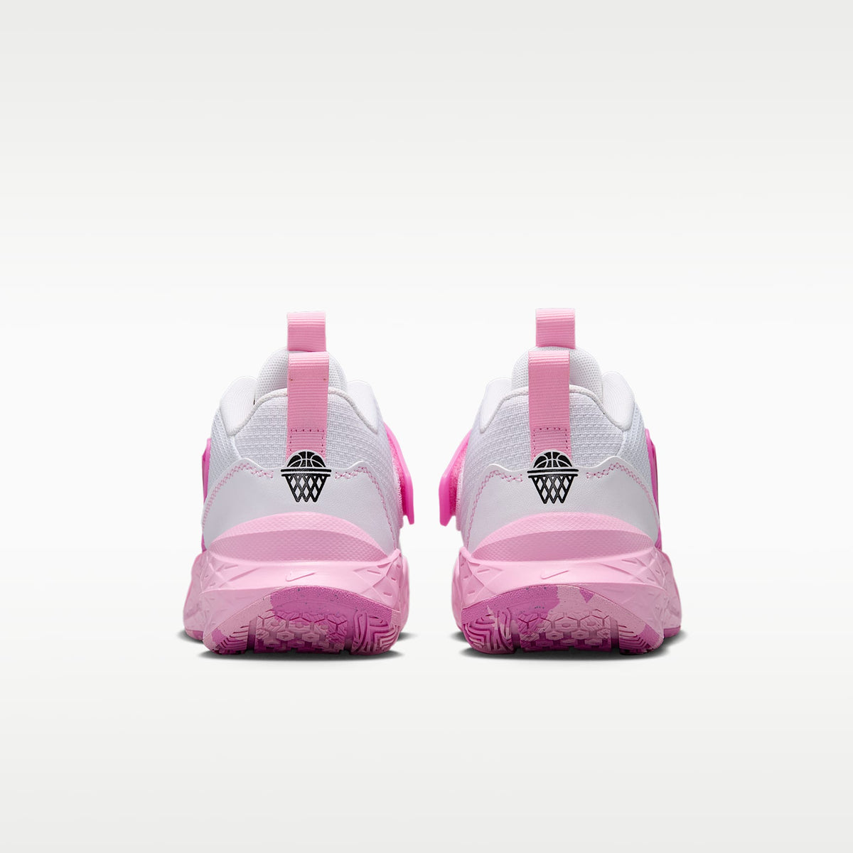Nike Team Hustle D 12 – Blanco/Rosa amanecer/Rosa alegre/Negro – vista 6