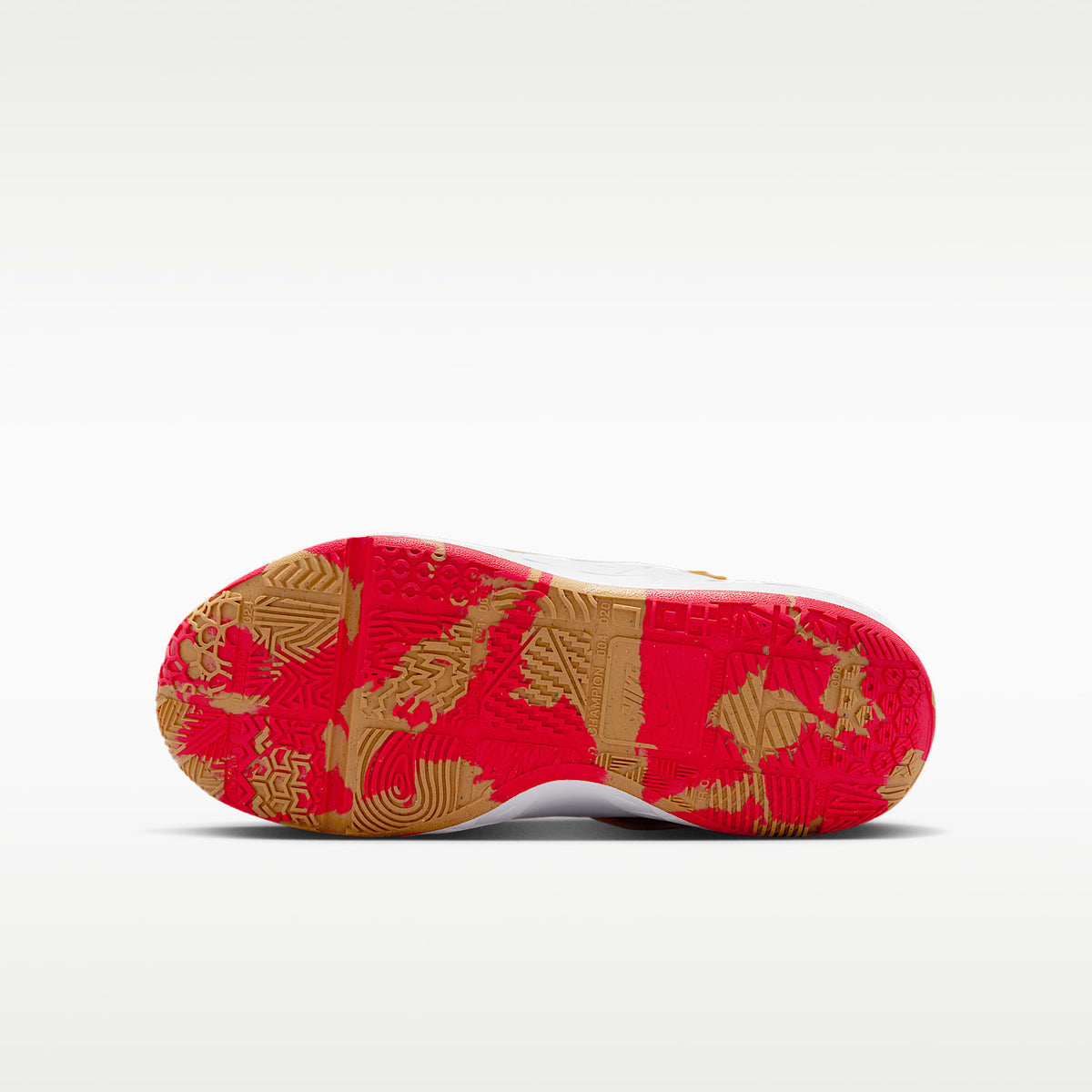 Nike Team Hustle D 12 – Rojo universitario/Oro metalizado/Carmesí brillante/Blanco – vista 2