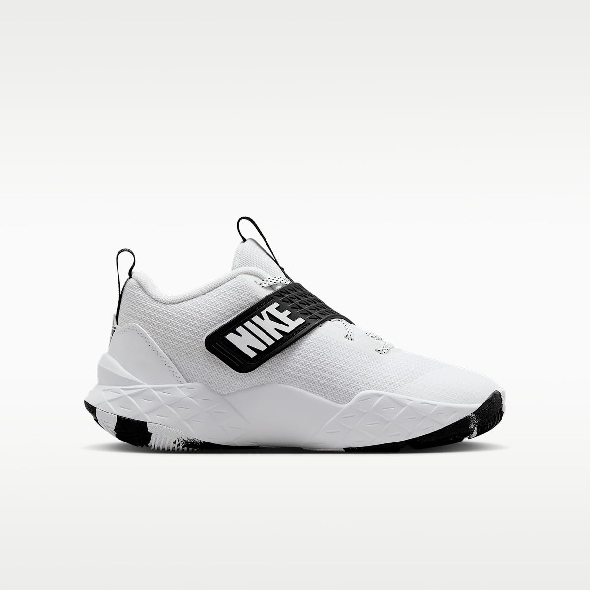 Nike Team Hustle D 12 – Blanco/Negro/Blanco – vista 3