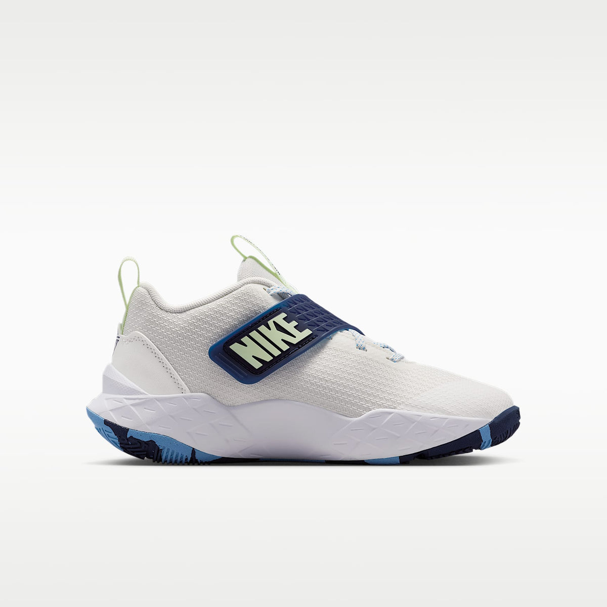 Nike Team Hustle D 12 – Blanco cumbre/Azul marino medianoche/Azul universitario/Tinte volt – vista 3