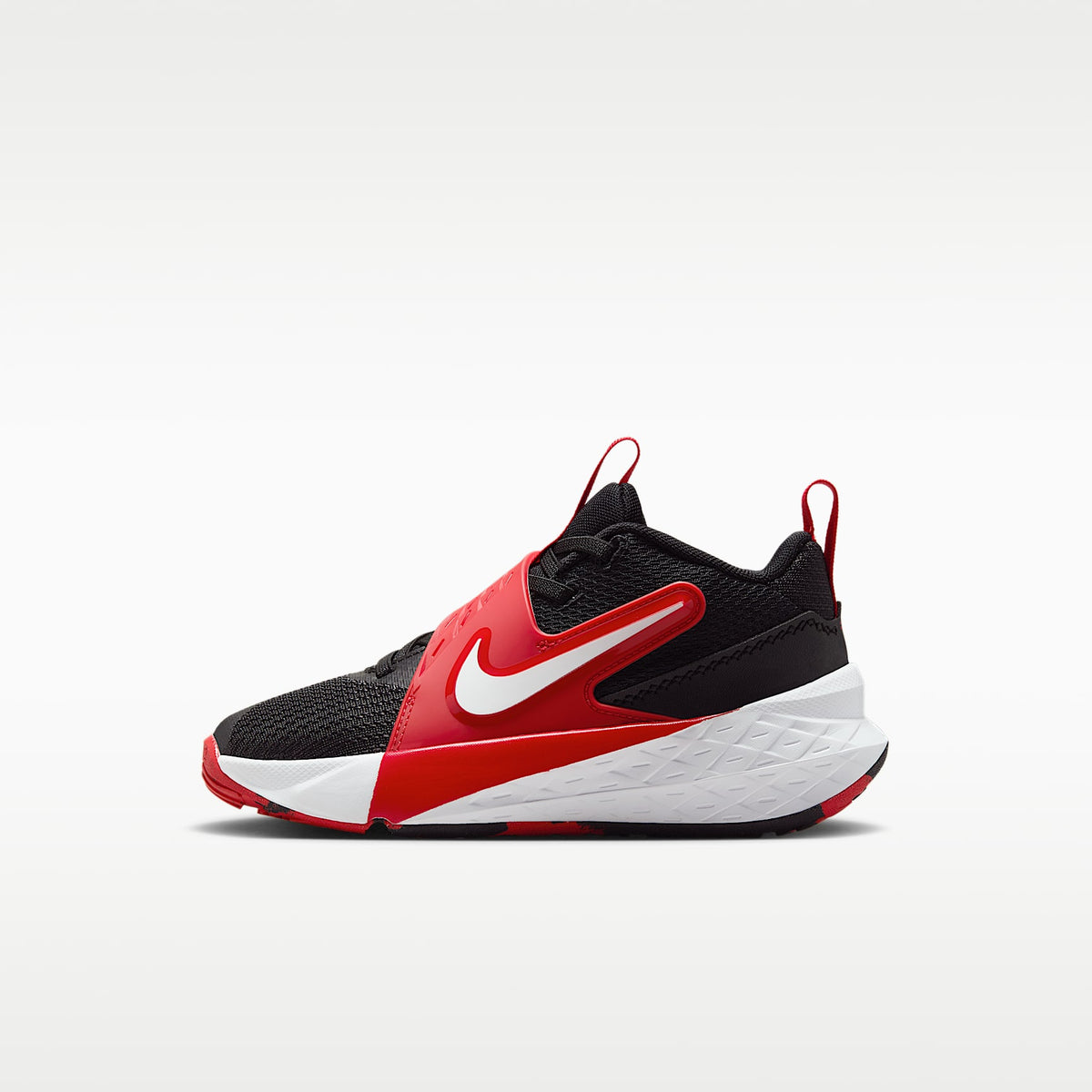 Nike Team Hustle D 12 – Negro/Rojo universitario/Blanco – vista 1