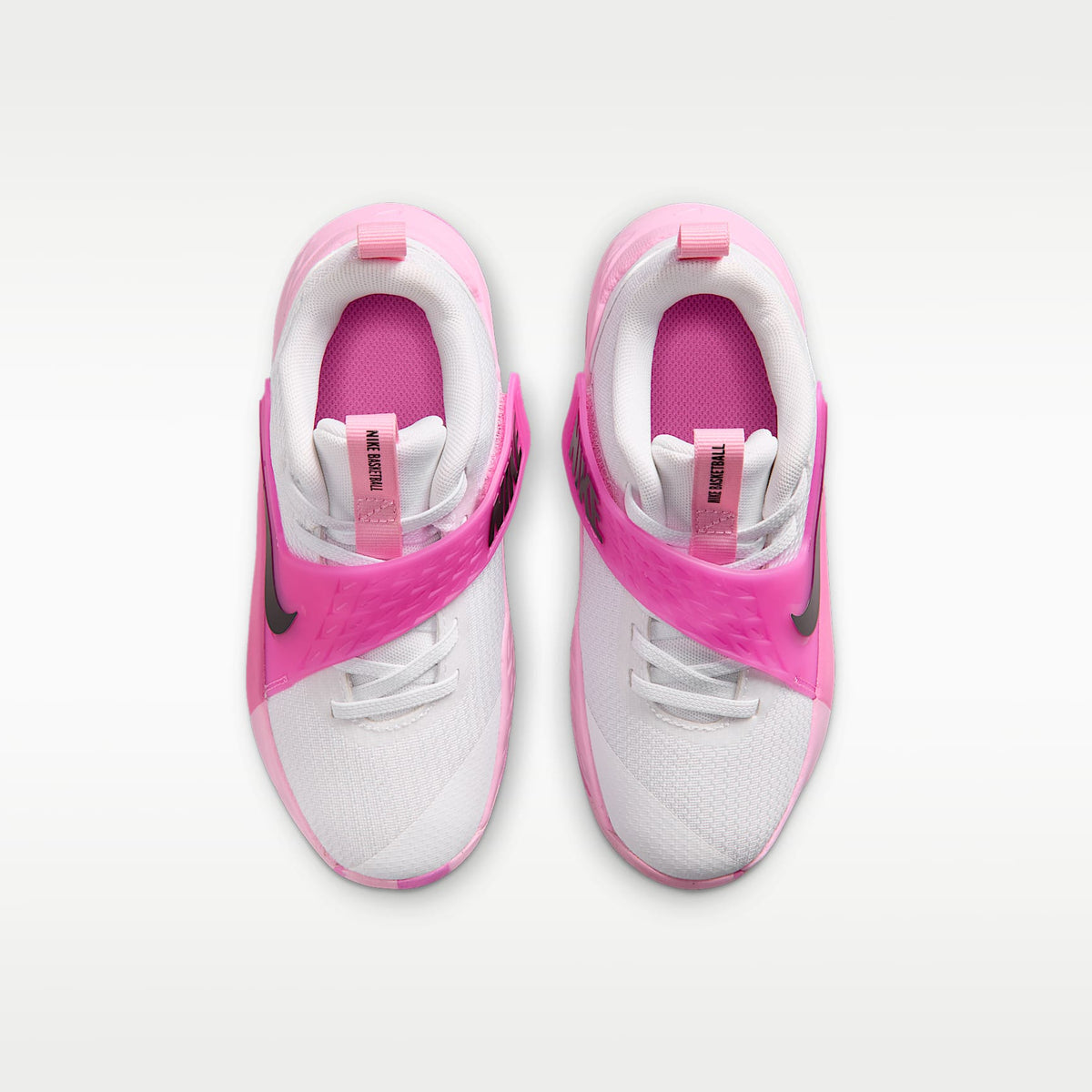 Nike Team Hustle D 12 – Blanco/Rosa amanecer/Rosa alegre/Negro – vista 4