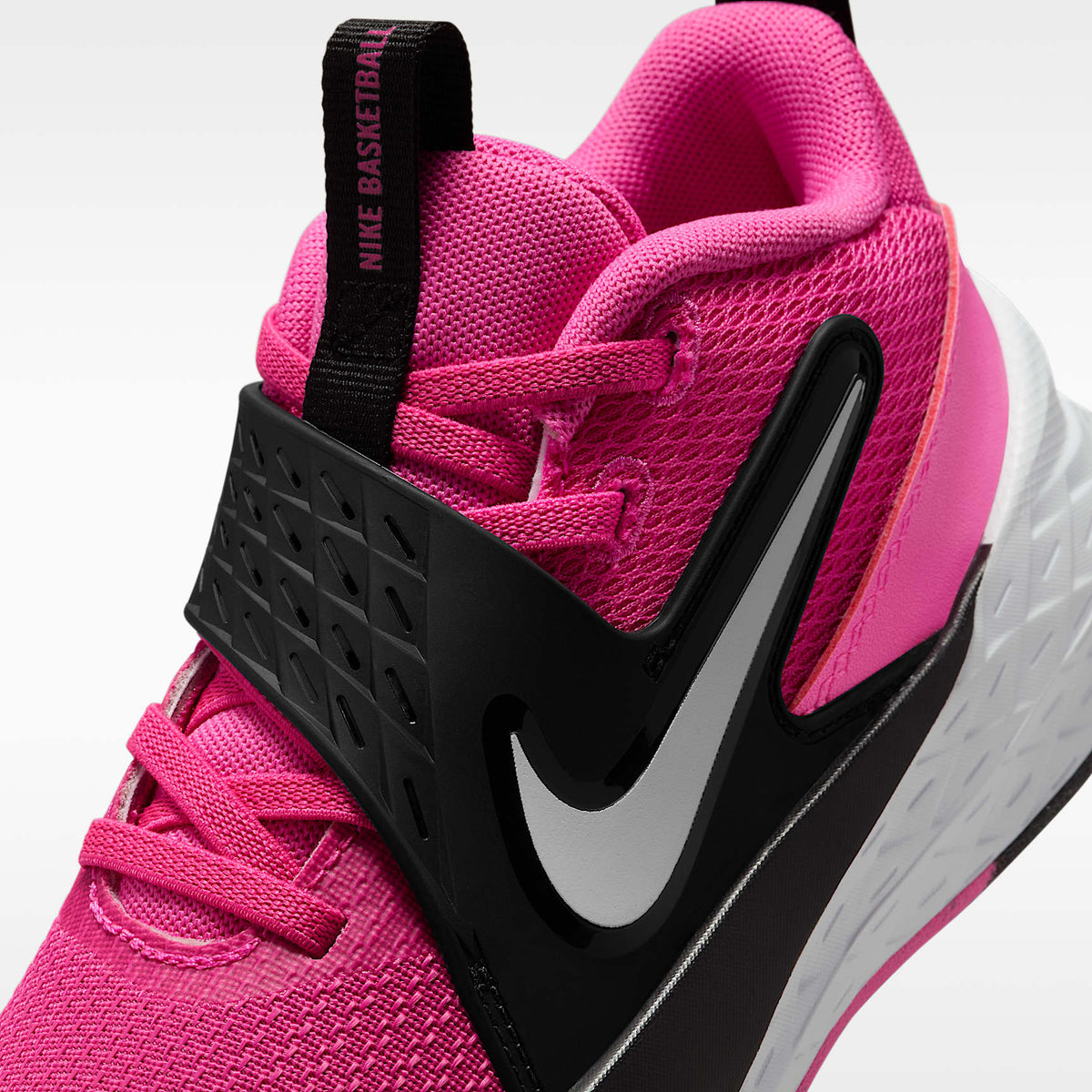 Nike Team Hustle D 12 – Fucsia láser/Negro/Blanco – vista 7