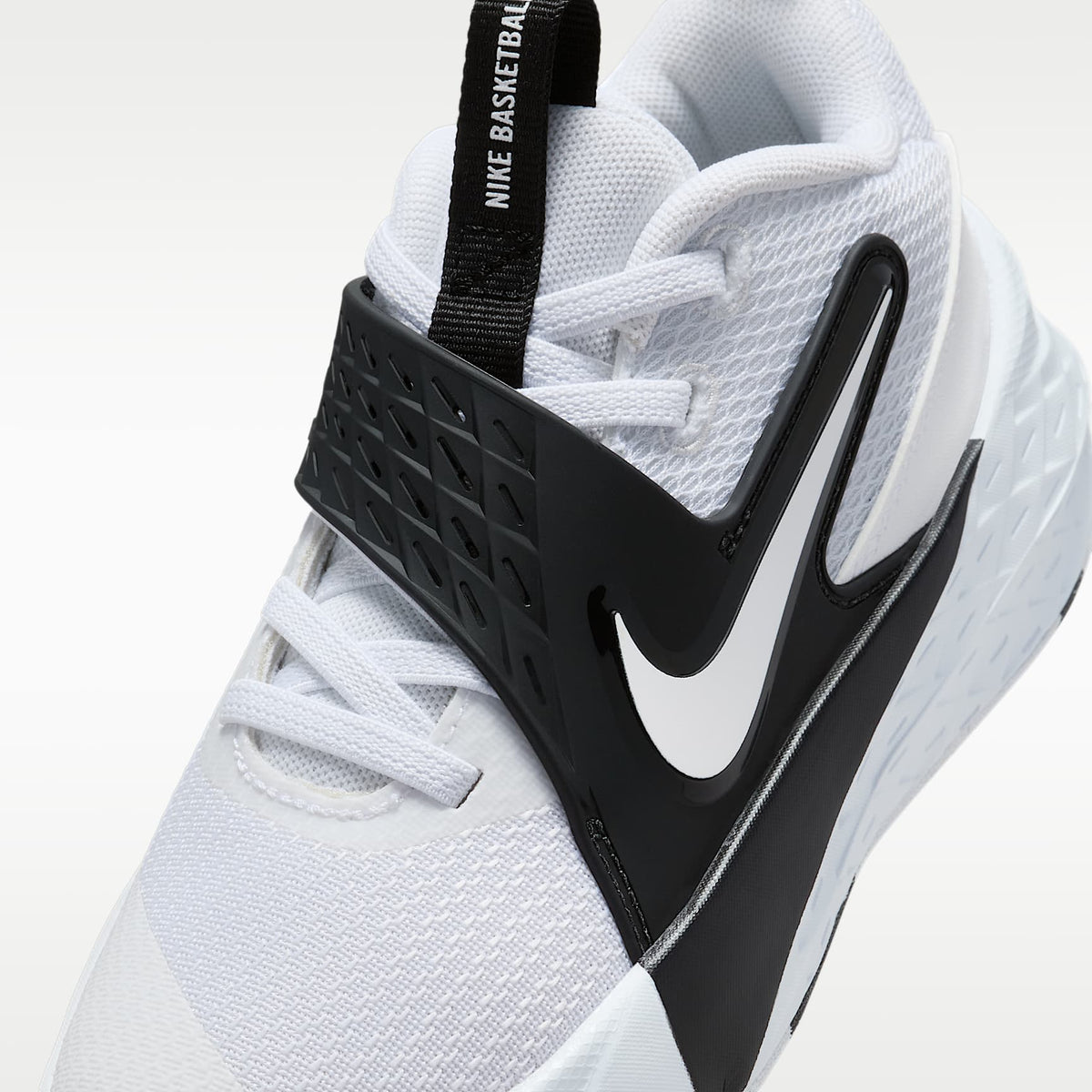 Nike Team Hustle D 12 – Blanco/Negro/Blanco – vista 7