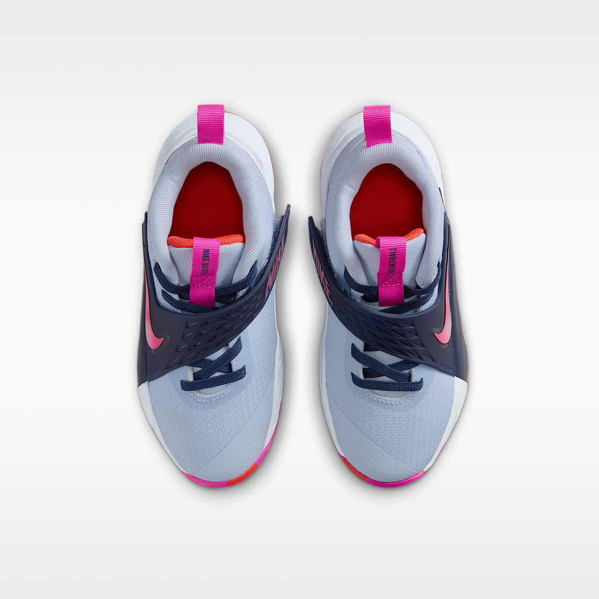Nike Team Hustle D 12 – Fantasma/Azul marino medianoche/Rojo picante/Rosa pasión – vista 4