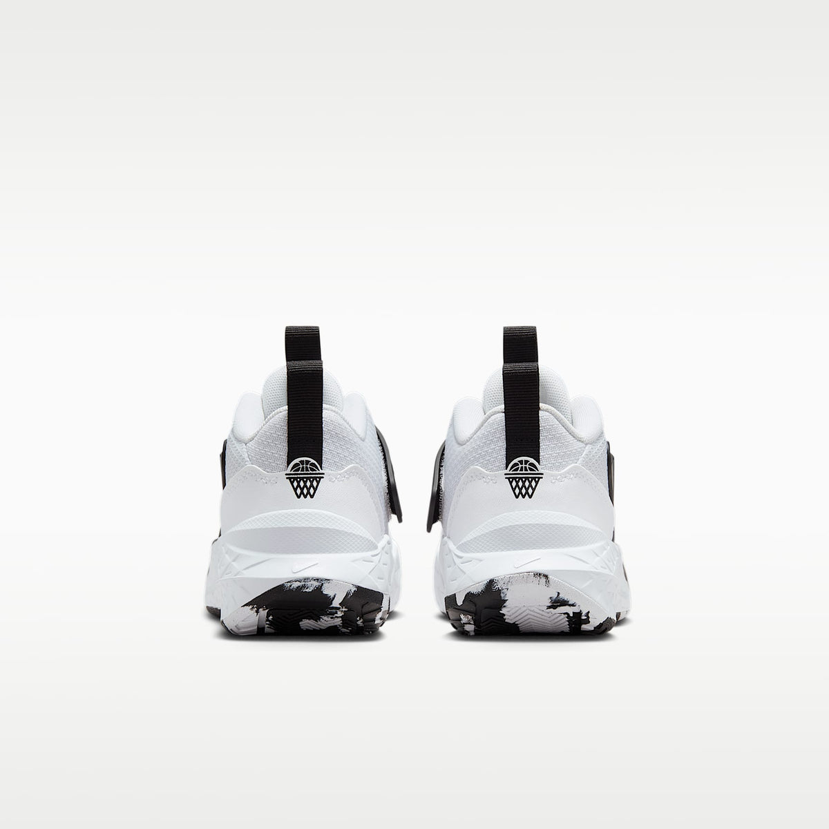 Nike Team Hustle D 12 – Blanco/Negro/Blanco – vista 6