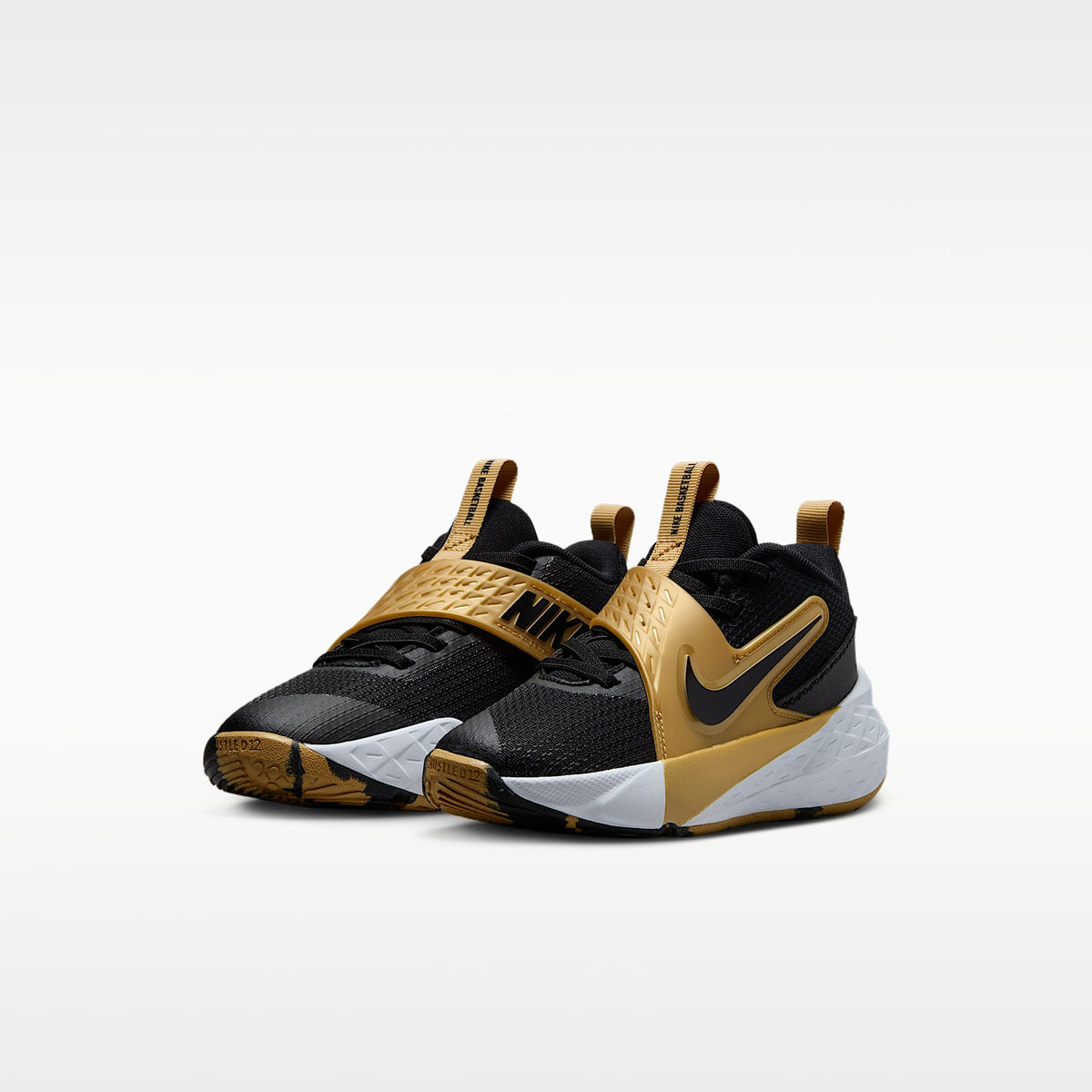 Nike Team Hustle D 12 – Negro/Oro metalizado/Blanco/Negro – vista 5