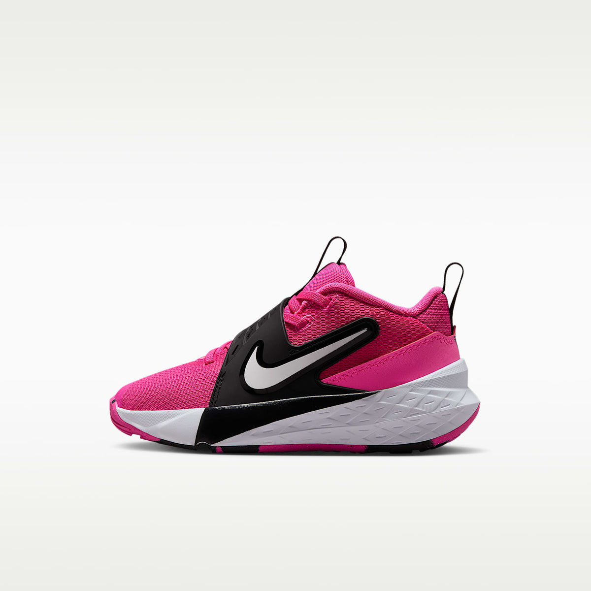Nike Team Hustle D 12 – Fucsia láser/Negro/Blanco – vista 1