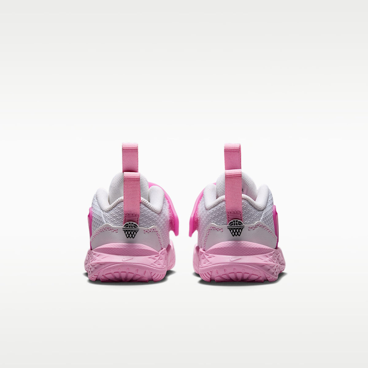 Nike Team Hustle D 12 – Blanco/Rosa amanecer/Rosa alegre/Negro – vista 6