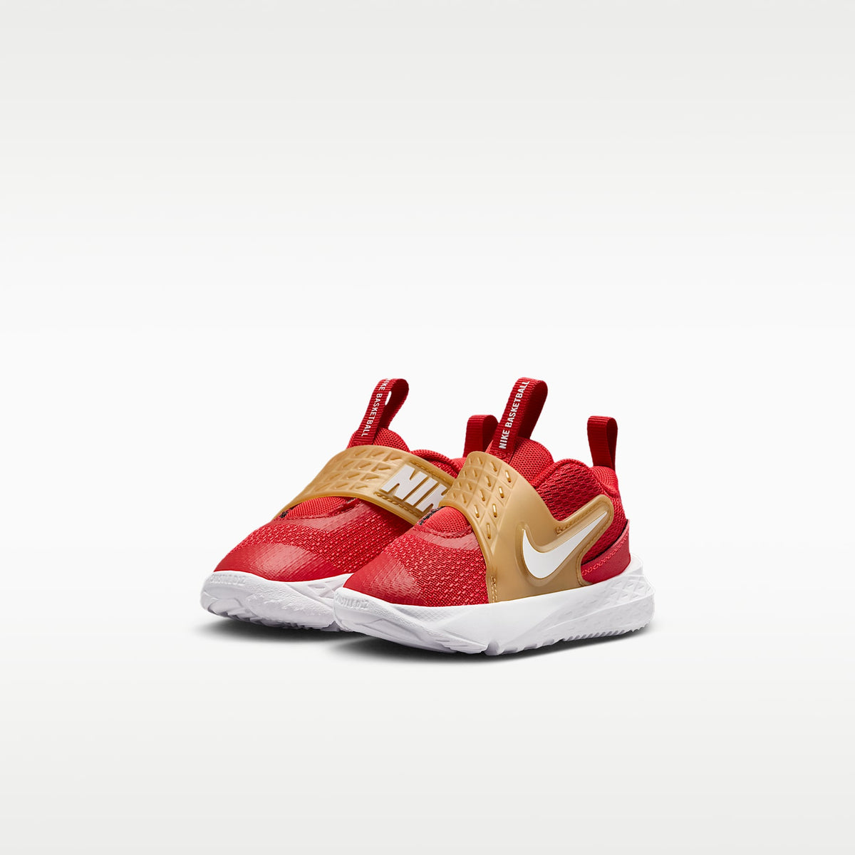 Nike Team Hustle D 12 – Rojo universitario/Oro metalizado/Carmesí brillante/Blanco – vista 5