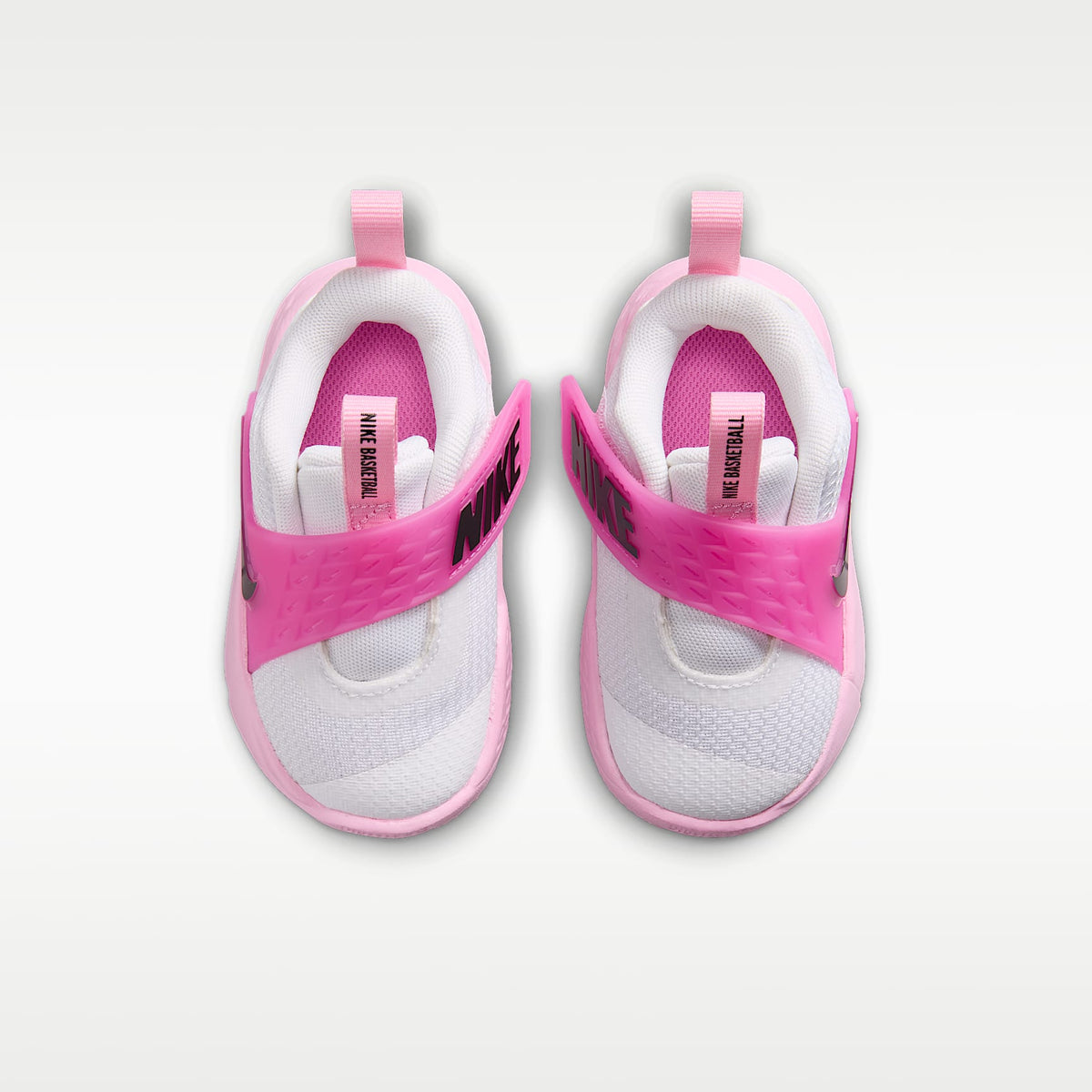 Nike Team Hustle D 12 – Blanco/Rosa amanecer/Rosa alegre/Negro – vista 4