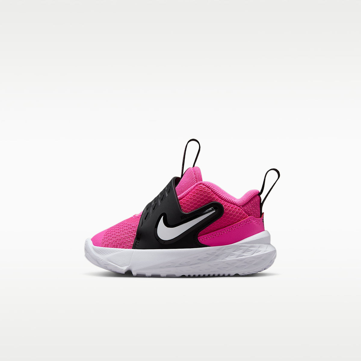 Nike Team Hustle D 12 – Fucsia láser/Negro/Blanco – vista 1