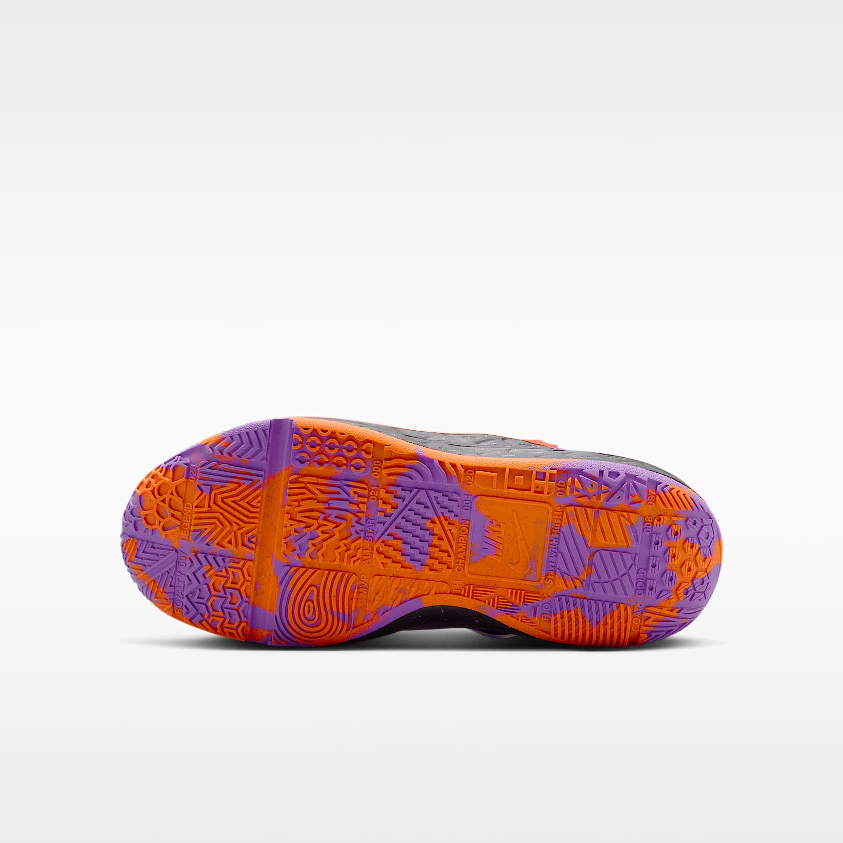 Nike Team Hustle D 12 – Violeta brillante/Naranja total/Gris azulado/Negro – vista 2