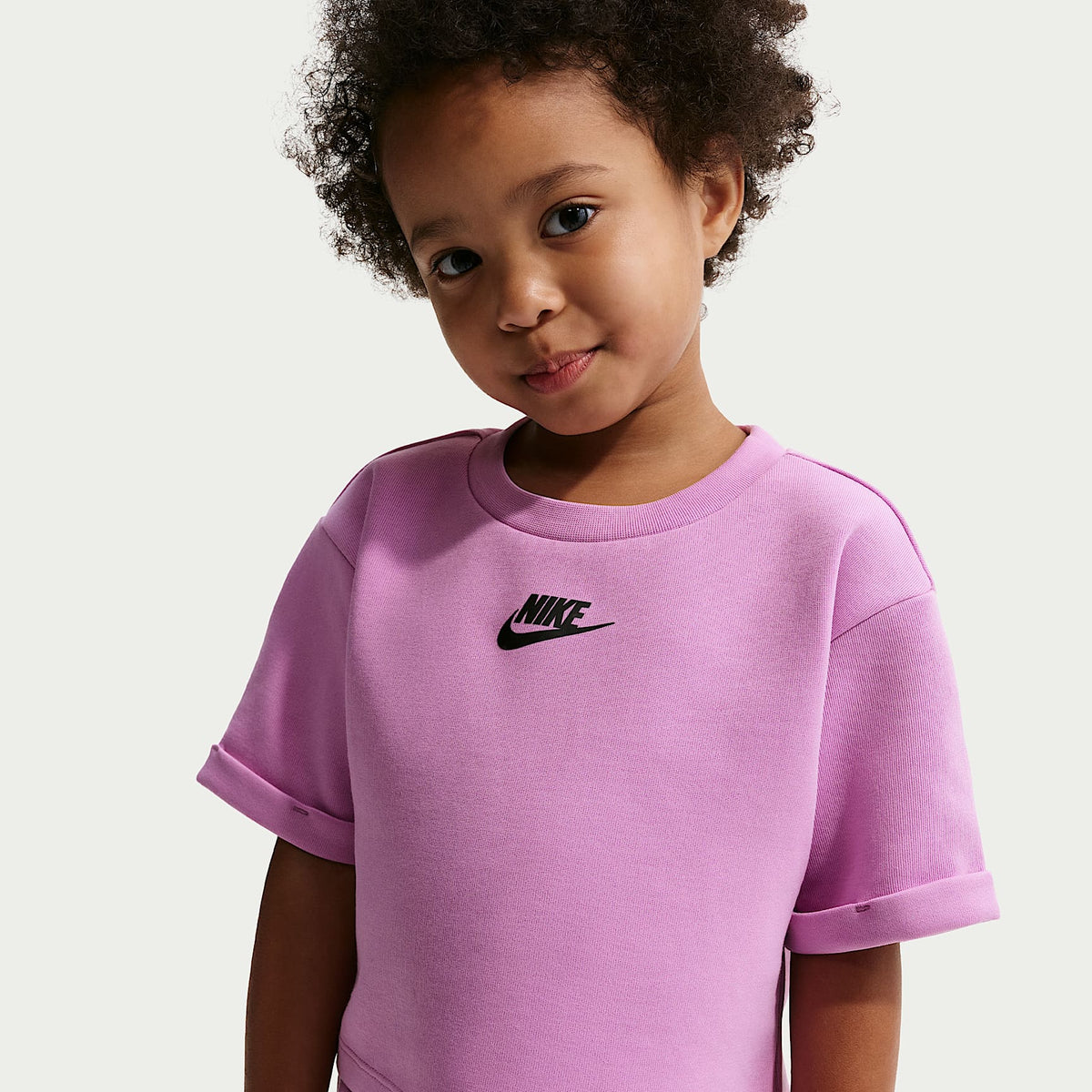 Conjunto de dos piezas de falda Tech Fleece infantil Nike – Morado – vista 2