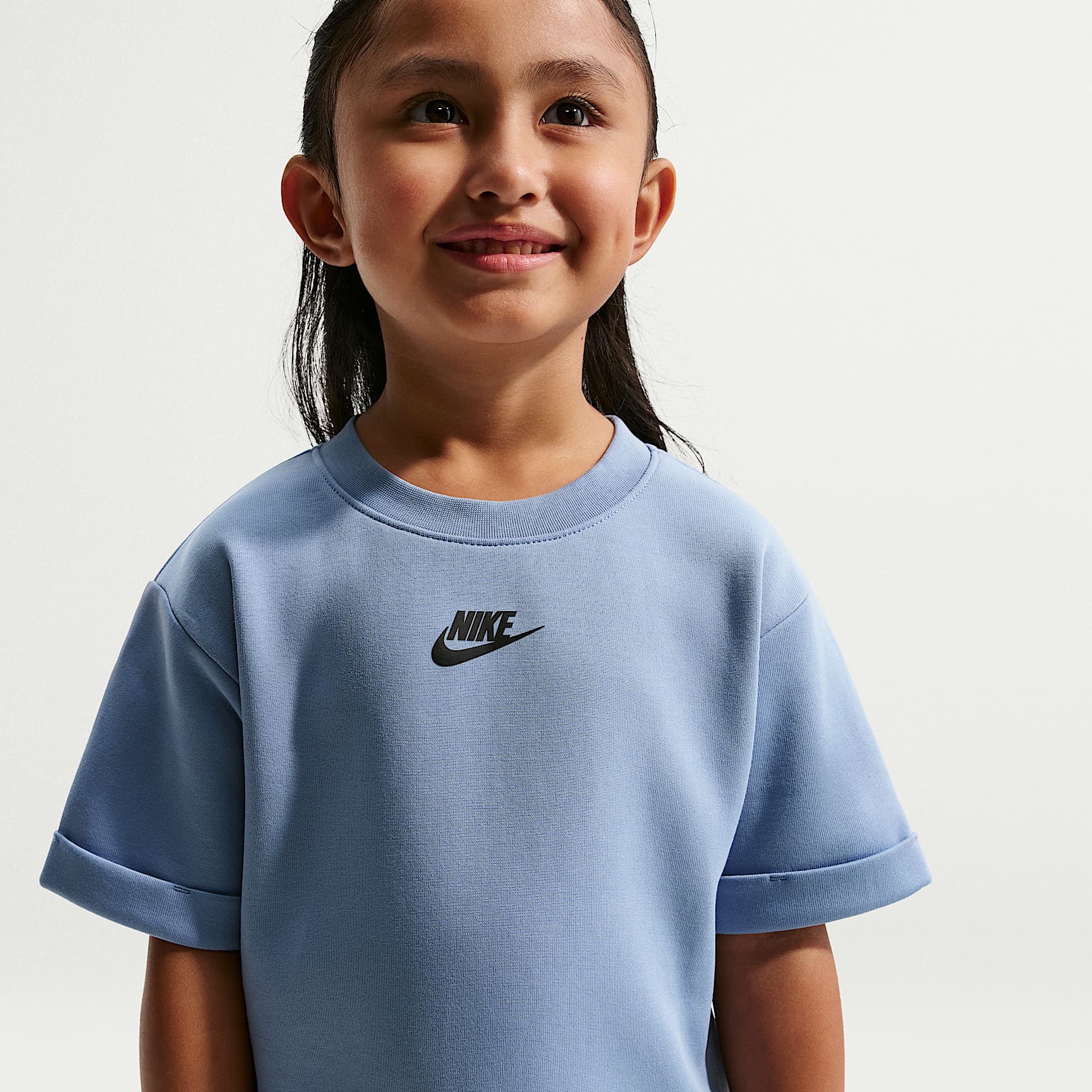 Conjunto de falda de dos piezas Tech Fleece para niños talla pequeña Nike – Azul – vista 2