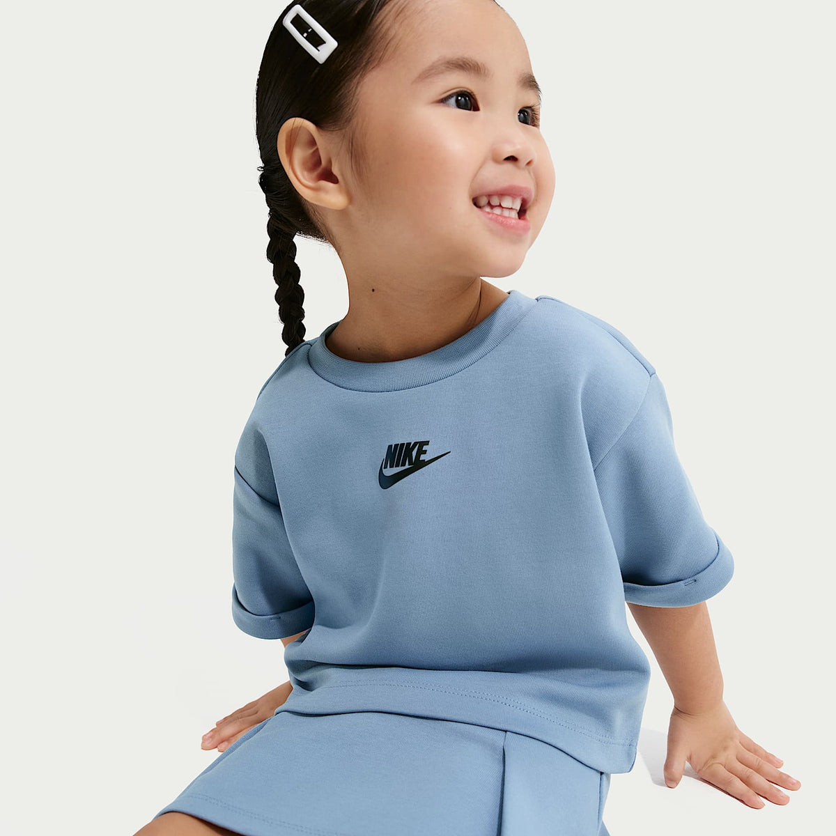 Conjunto de dos piezas de falda Tech Fleece infantil Nike – Azul – vista 6