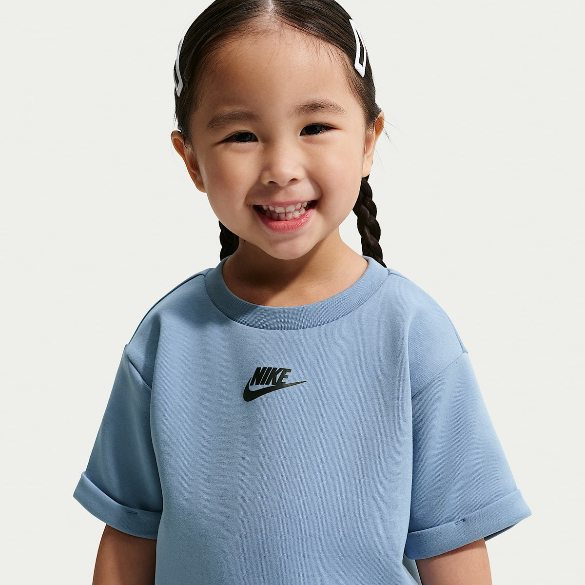 Conjunto de dos piezas de falda Tech Fleece infantil Nike – Azul – vista 2