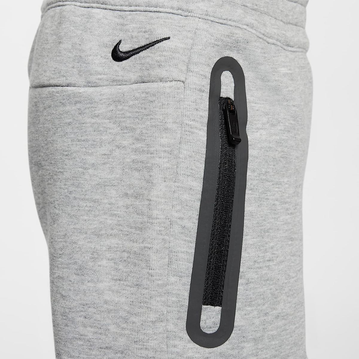 Conjunto de playera y shorts de Tech Fleece infantil Nike – Gris oscuro jaspeado – vista 7