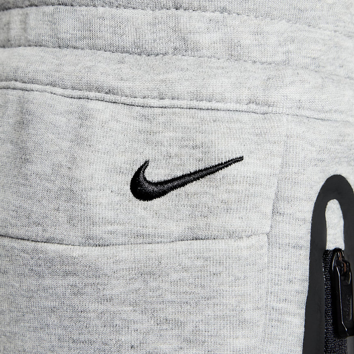 Conjunto de playera y shorts de Tech Fleece infantil Nike – Gris oscuro jaspeado – vista 8