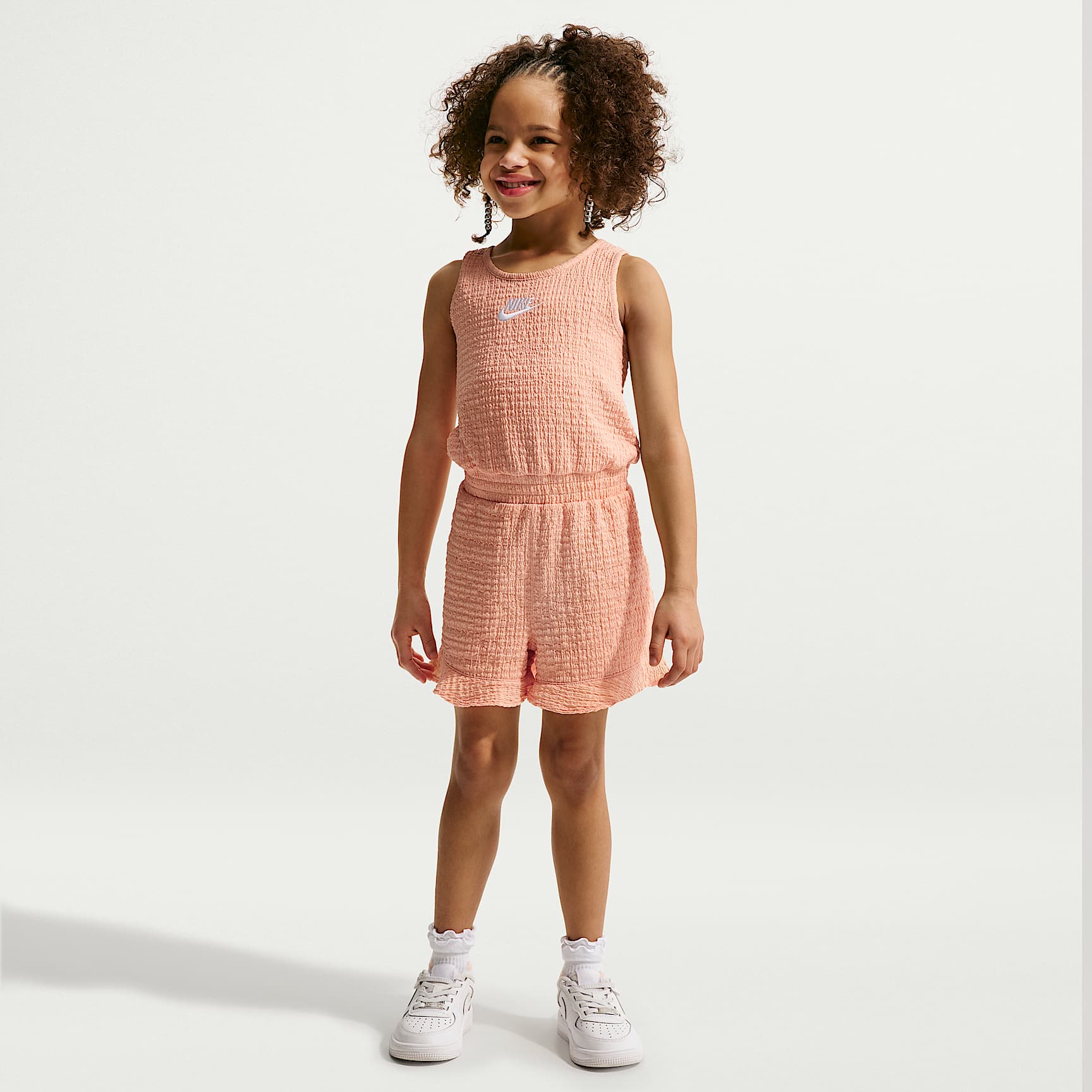Enterito texturizado para niños talla pequeña Nike – Naranja ártico – vista 1