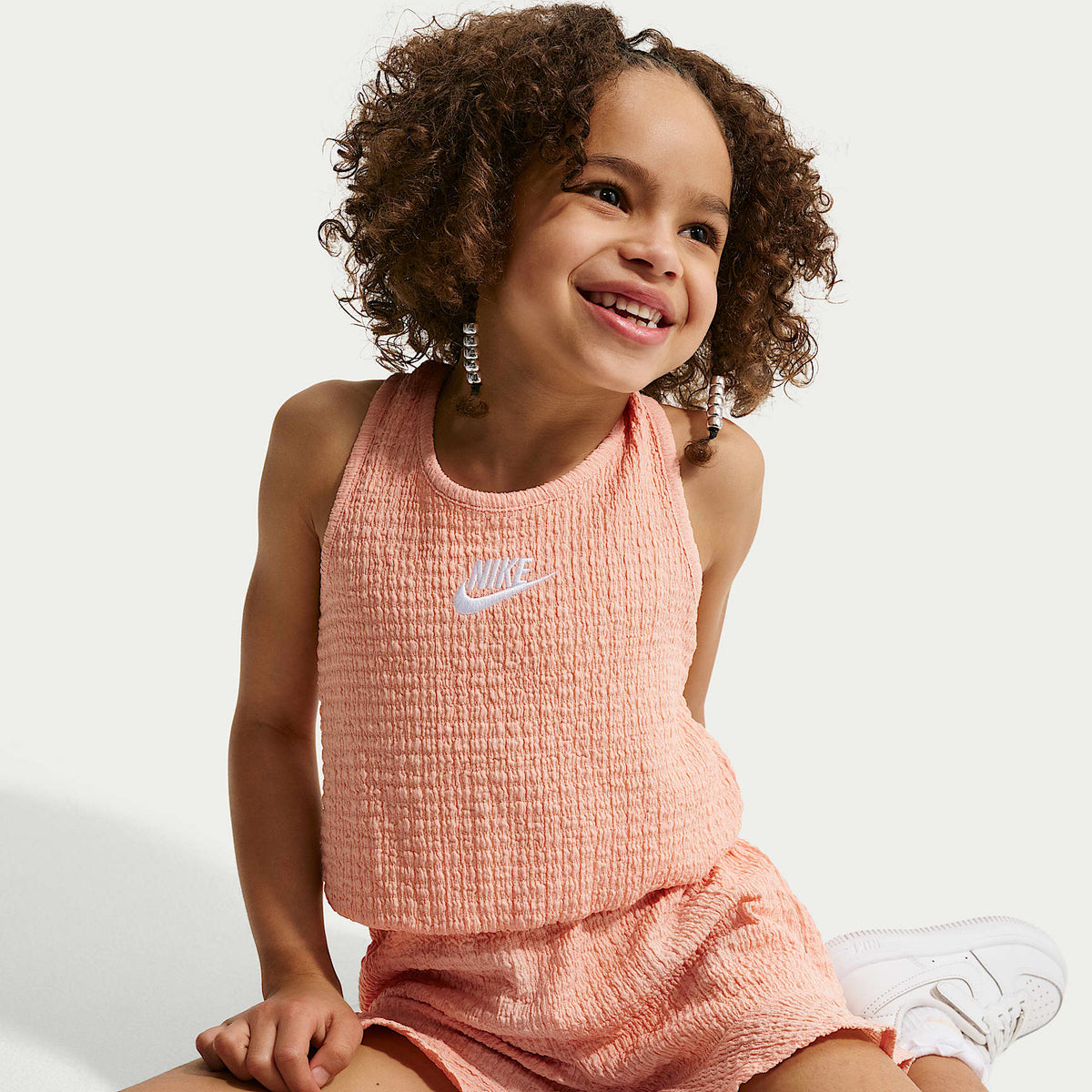Enterito texturizado para niños talla pequeña Nike – Naranja ártico – vista 4