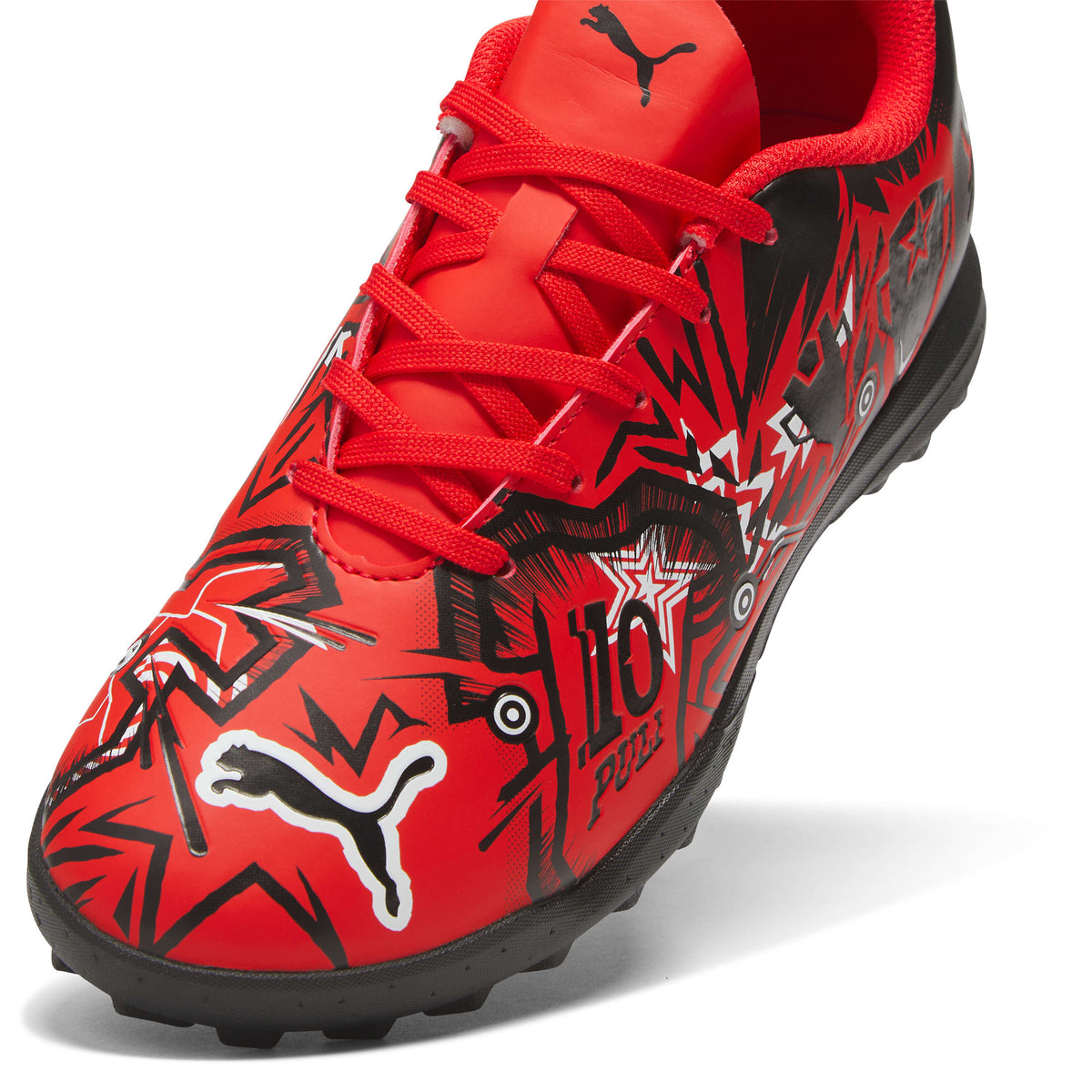 2 Colores, Tacos de fútbol para niños grandes PUMA x PULISIC ULTRA PLAY TT – PUMA Red-PUMA Black-PUMA White – vista 6