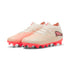 2 Colores, Tacos de futbol juveniles para superficies firmes y artificiales FUTURE 9 PRO – Sugared Almond-PUMA White-Ultra Red-PUMA Black – vista 2