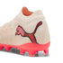 2 Colores, Tacos de futbol juveniles para superficies firmes y artificiales FUTURE 9 PRO – Sugared Almond-PUMA White-Ultra Red-PUMA Black – vista 3